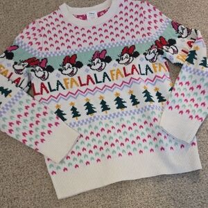 Jumping Beans Disney Christmas/holiday Sweater Girls Size 8 Minnie Mouse
